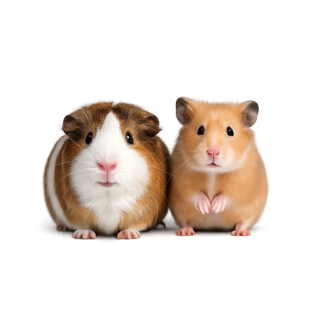 Brown and white guinea pig