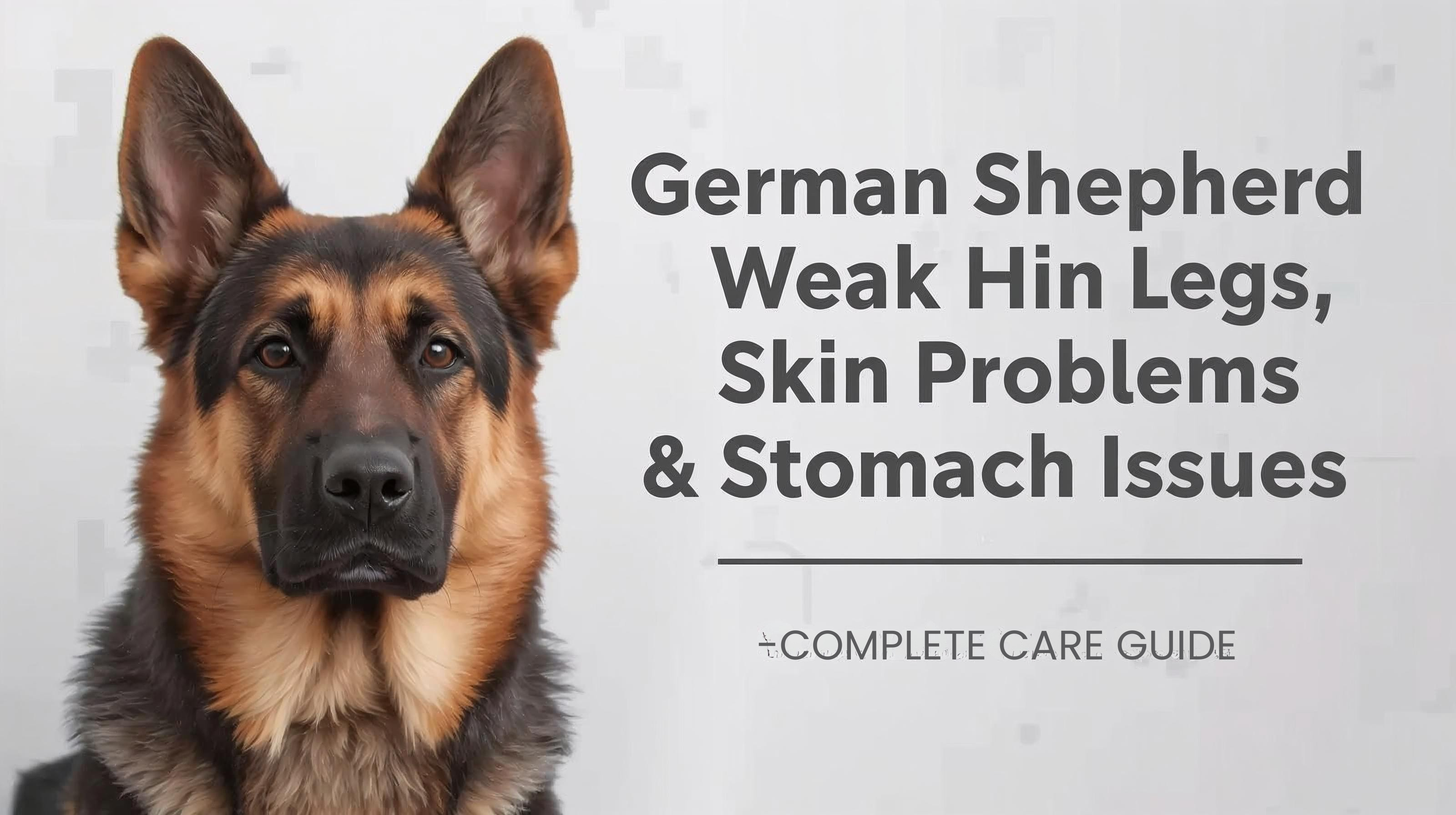German Shepherd Weak Hind Legs, Skin Problems & Stomach Issues — Complete Care Guide