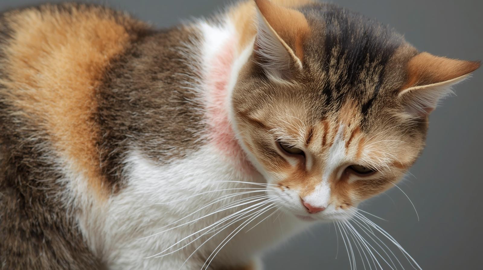 Cat scratching due to skin allergy