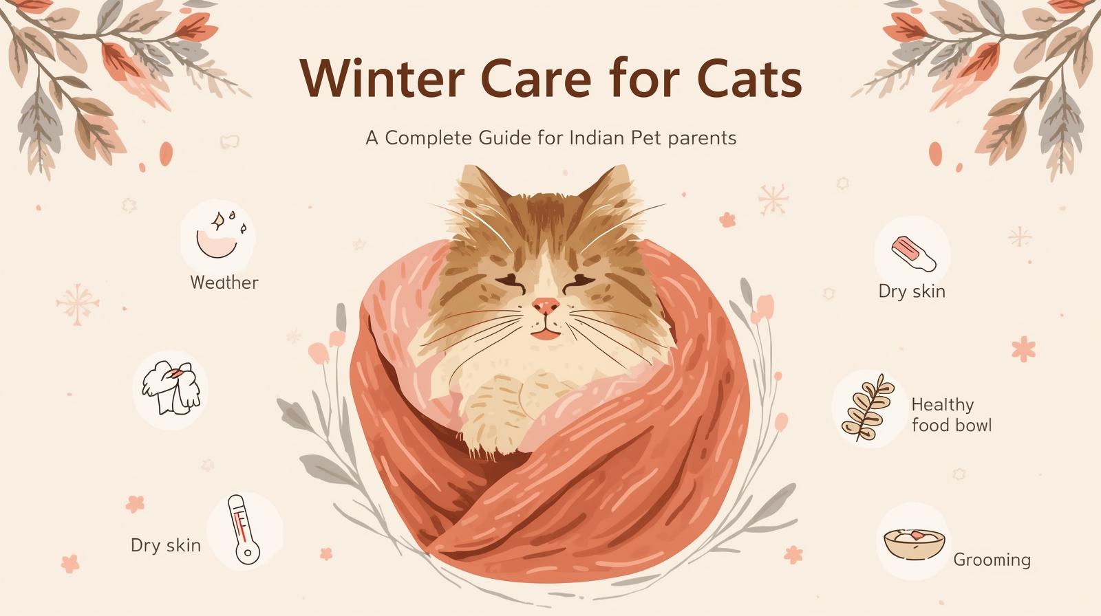 Winter Care for Cats_ Complete Guide for Indian Pet Parents (Cold Weather, Dry Skin, Diet & Grooming)
