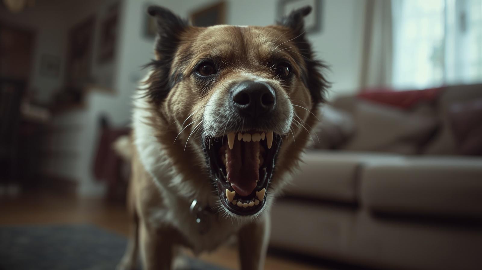 Dog showing unusual behaviour at home