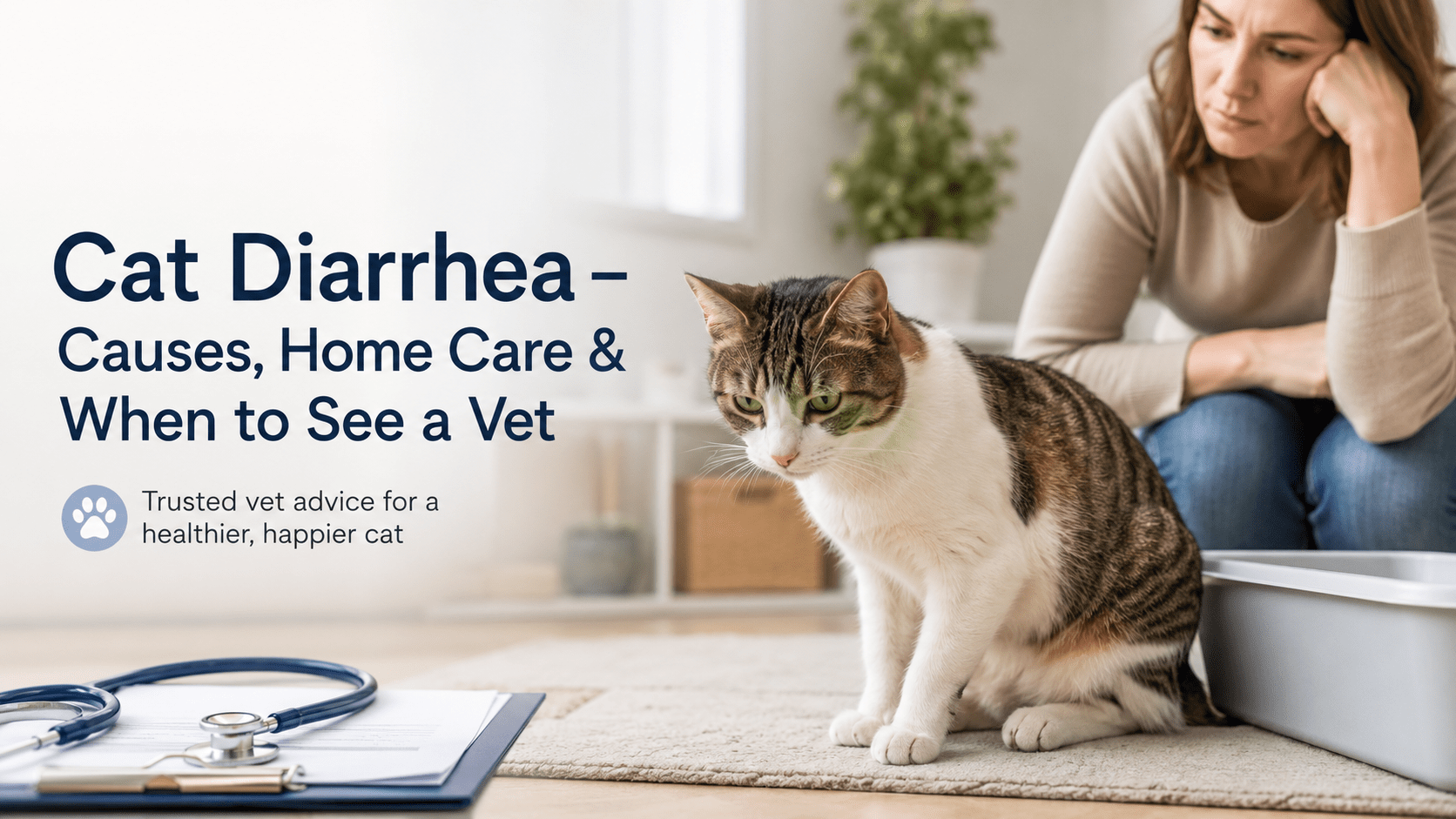 Cat Diarrhea – Causes, Home Care & When to See a Vet