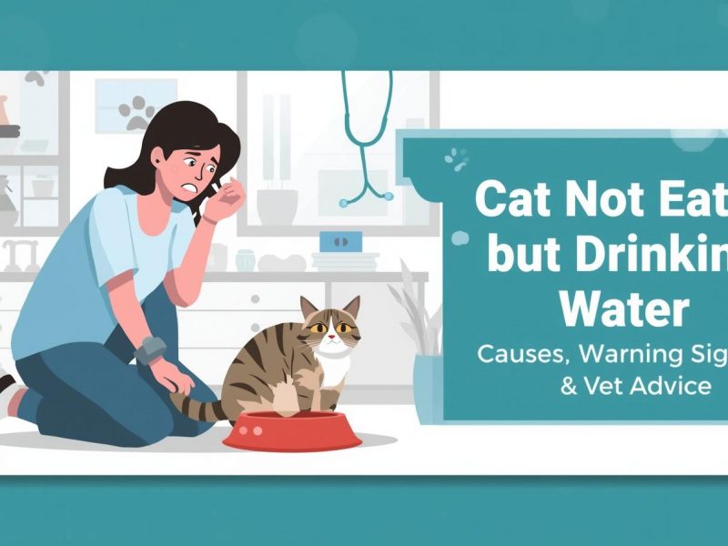 Cat Not Eating but Drinking Water – Causes, Warning Signs & Vet Advice