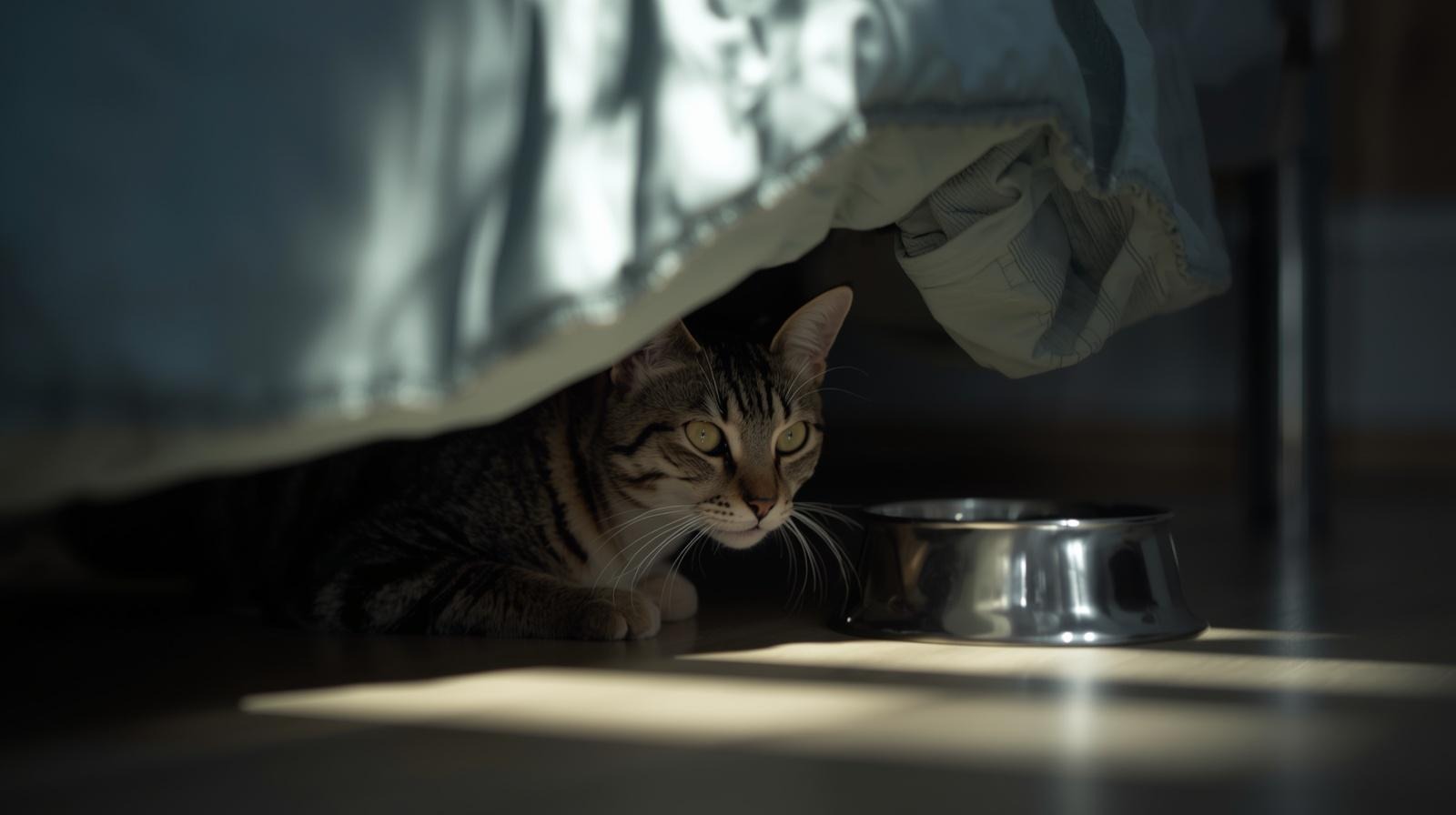 cat hiding and not eating signs explained by veterinarians